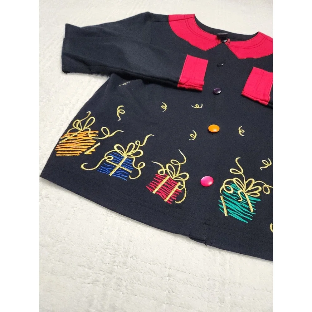 VTG Copper Key Women's Christmas Presents Cardigan Sweater Size XLarge - Picture 3 of 6